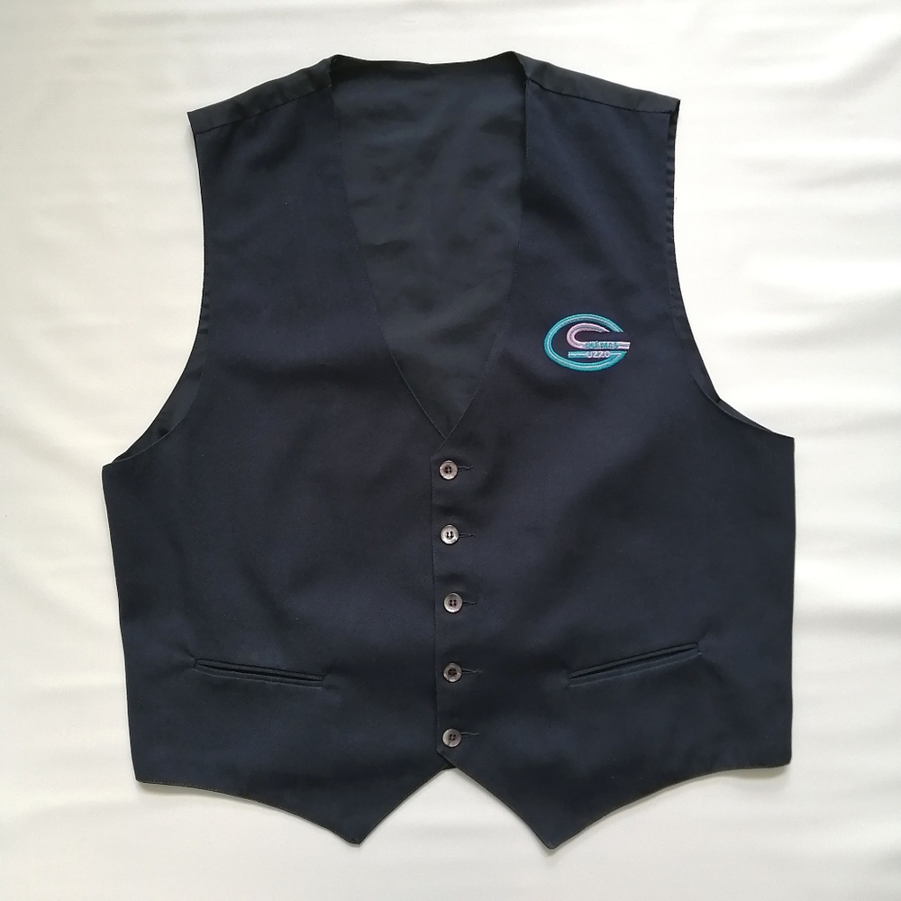Vintage 90's Cinémas G Navy Vest Large